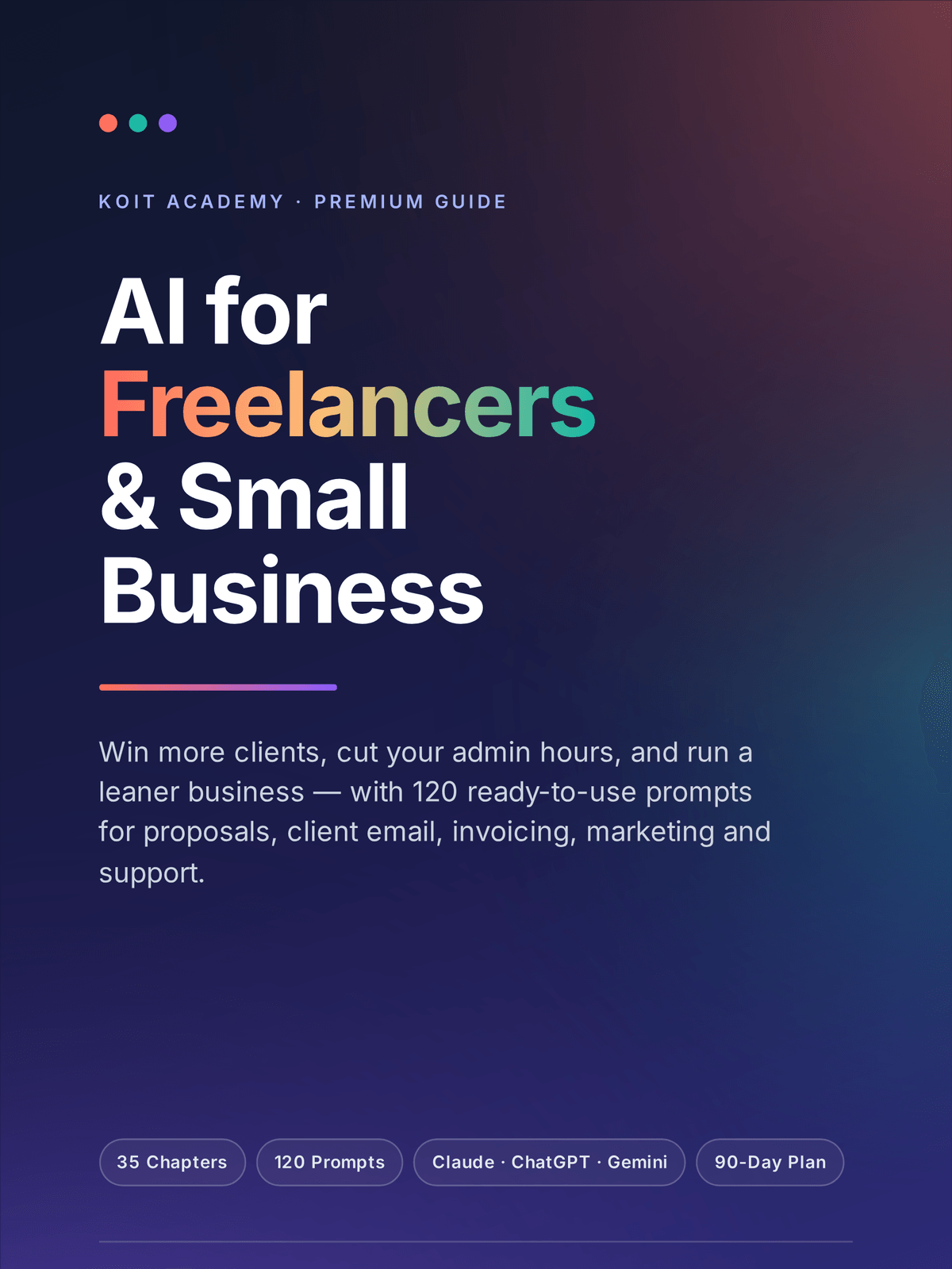 Front cover of AI for Freelancers & Small Business 2026, a 189-page PDF